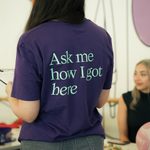 Freshers Fair Open Day Student Ambassador open day, student ambassador open to help during student event, wearing an 'ask me how i got here?' 极速赛车168开奖官网开奖记录历史查询赛果-极速168直播号码赛车结果预测官网 Trinity Laban branded t shirt